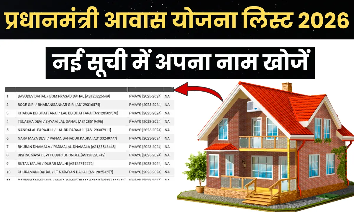 प्रधानमंत्री आवास योजना लिस्ट 2026: नई सूची में अपना नाम खोजें